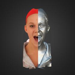 Head Emotions Woman White 3D Phonemes And Emotions